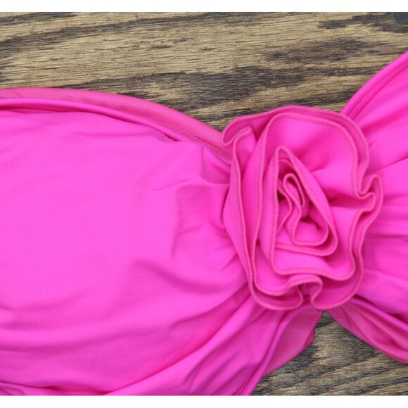 NWT Kate Spade New York Womens Bandeau Bralette Swim Bikini Top Radiant Pink M - Picture 7 of 9